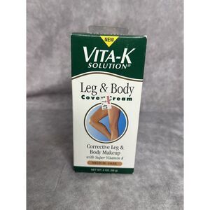 Discontinued Vita-K Leg And Body Cover Up Cream Makeup Medium Dark Vein Cover Up